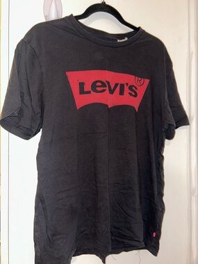 Levi's Black Short Sleeve Tee with Red Logo